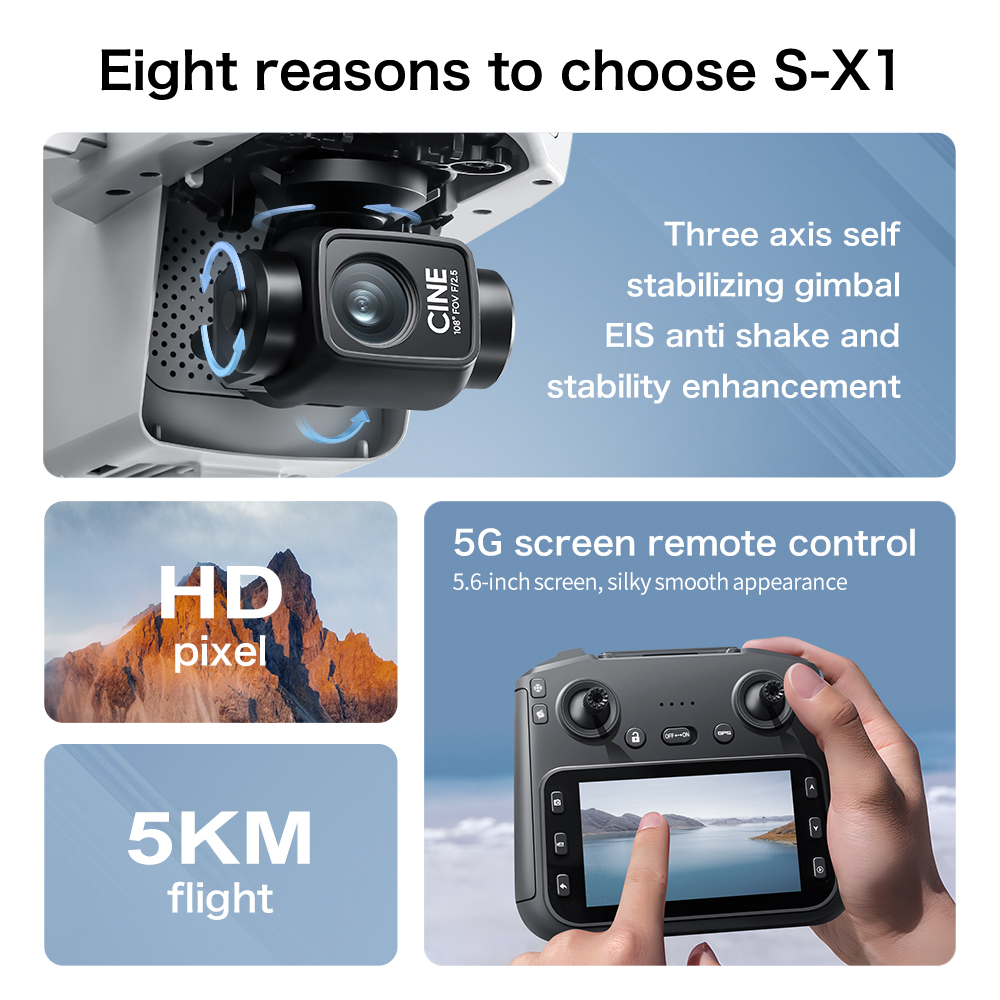 Drone Aérien Pliable S-X1 GPS  - Drone Mapping avis et prix