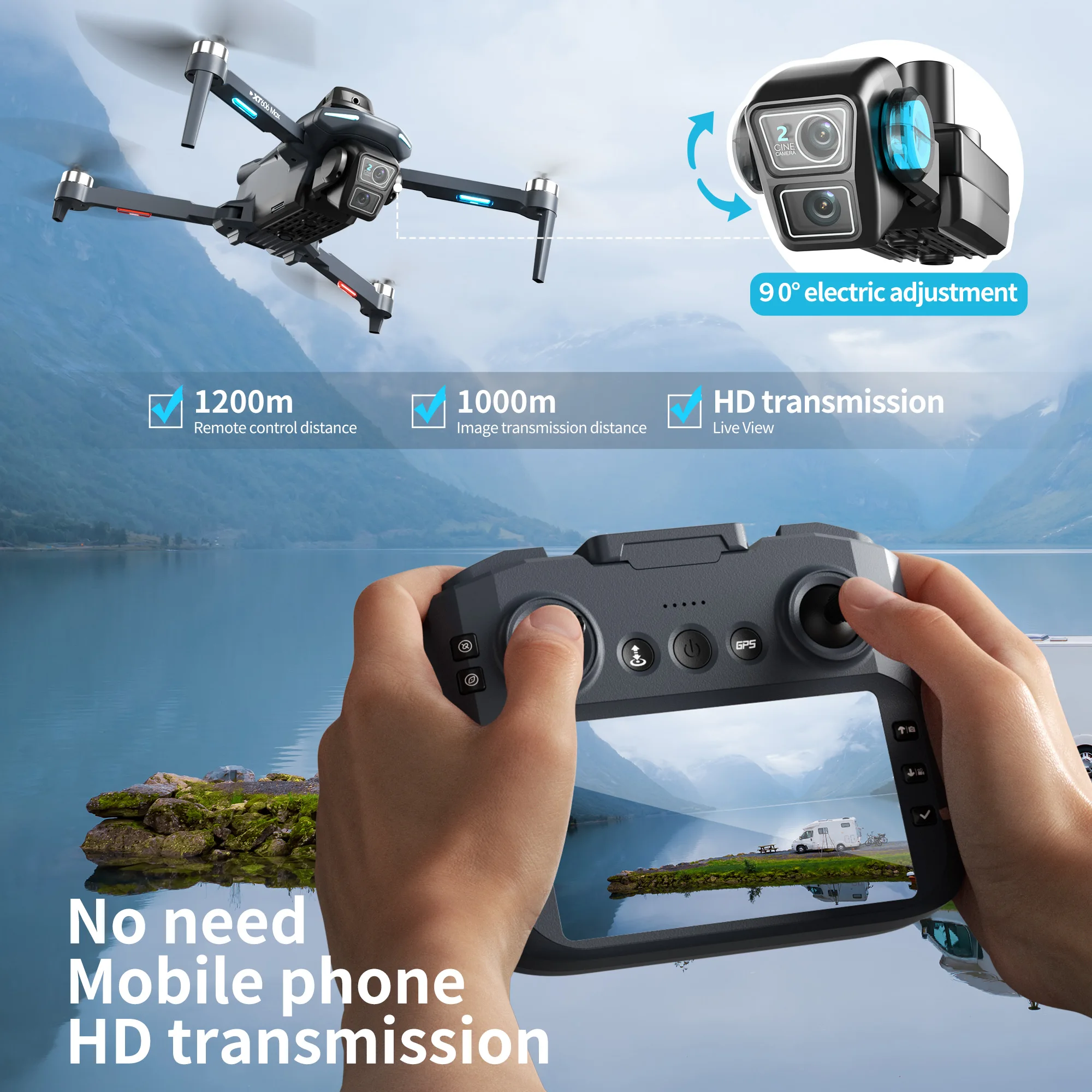 Drone GPS Original XT606 MAX 4 - Drone Thermal Imaging avis et prix