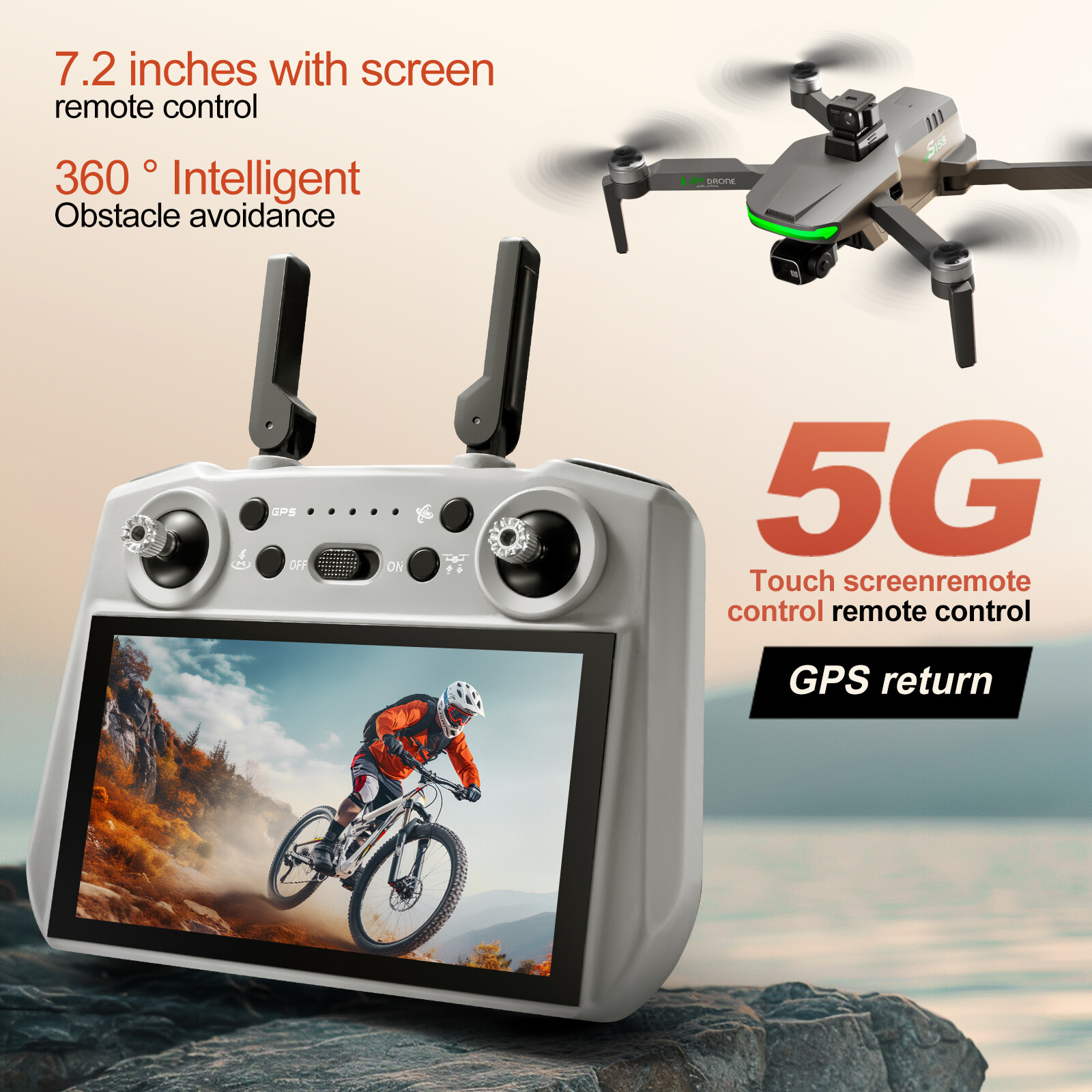 Drone S155 MAX GPS WIFI 3KM FP - Drone Surveying avis et prix